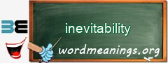 WordMeaning blackboard for inevitability